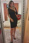 Krótka czarna elegancka sukienka Simple w rozmiarze L