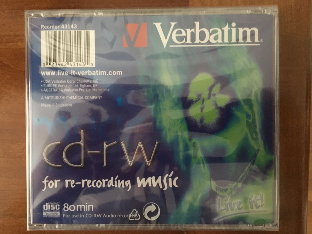 CD-R Verbatim 80m audio selado.