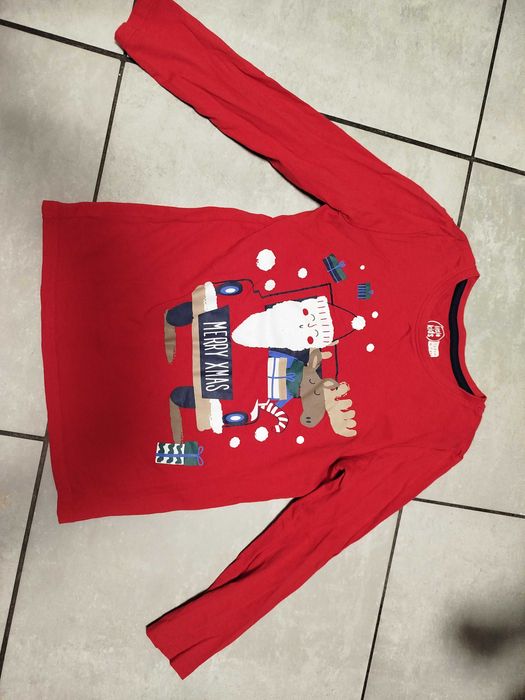 Bluzka świąteczna Mikołaj rozmiar 122