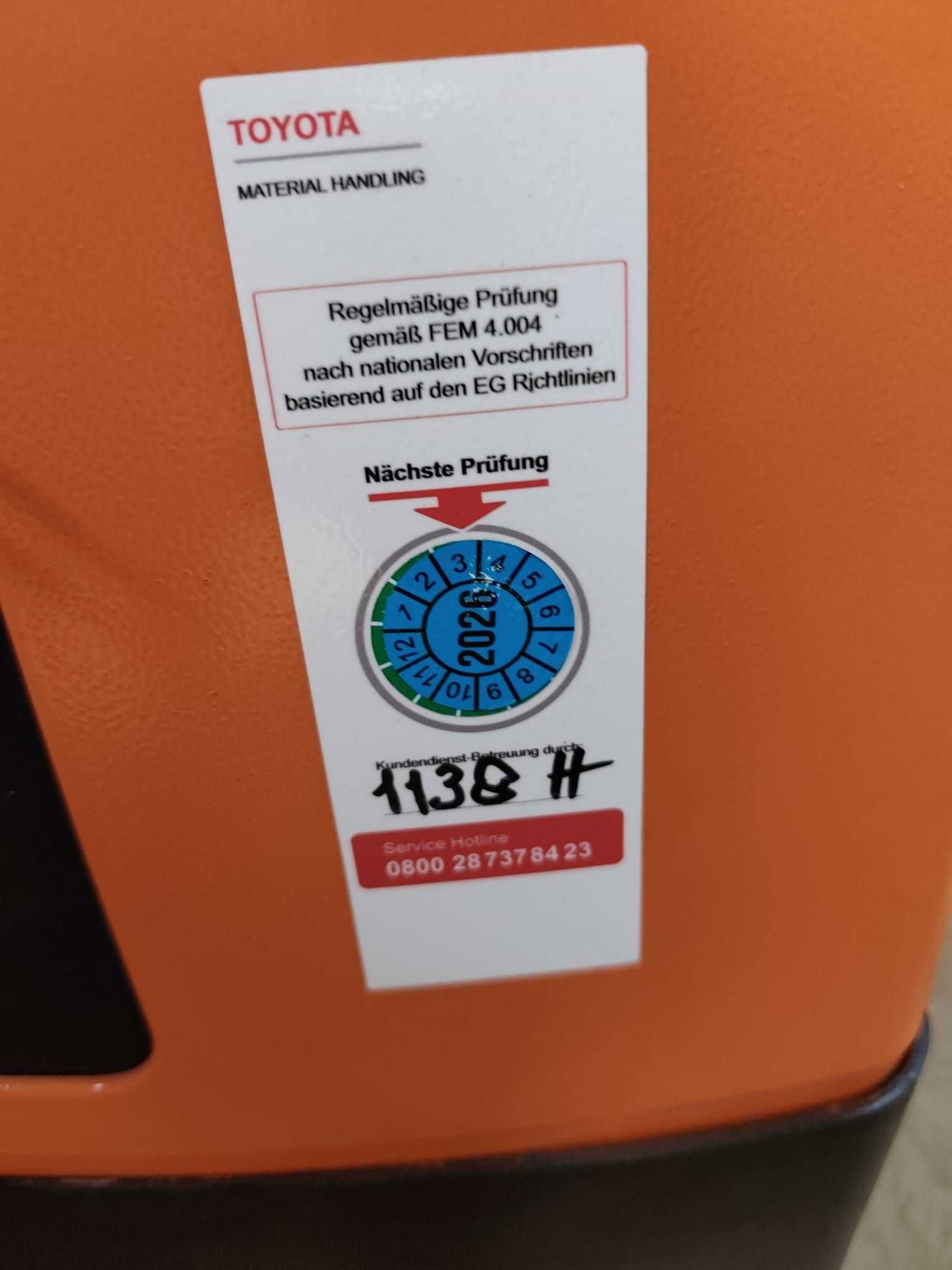 Stacker Empilhador p. paletes elétrico de 2019, Toyota, elevação 1.58m