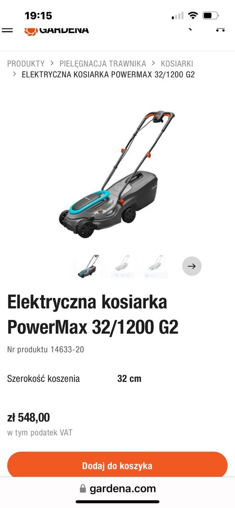 Elektryczna kosiarka PowerMax 32/1200 G2