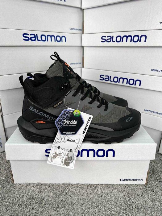 ХУТРО! Salomon Elixir Activ Gore-Tex Black Gray 41 42 43 44 45 46 GTX