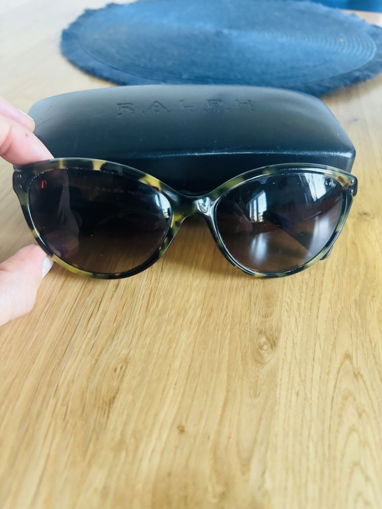 Okulary przeciwsłoneczne panterkowe Ralph Lauren