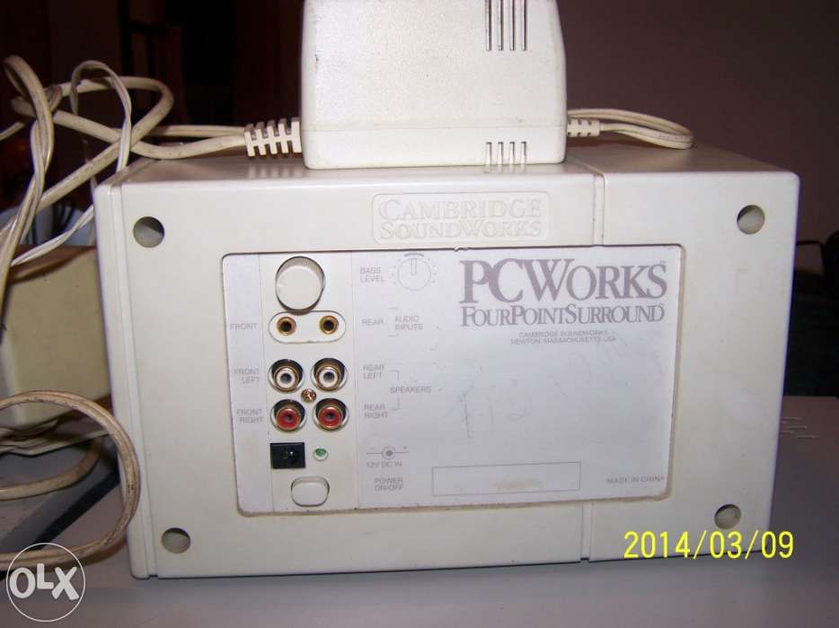 PC works amplificador e colunas