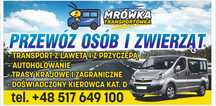 Przewóz do 8 osób ze zwierzętami i rowerami z  przyczepą TAXI