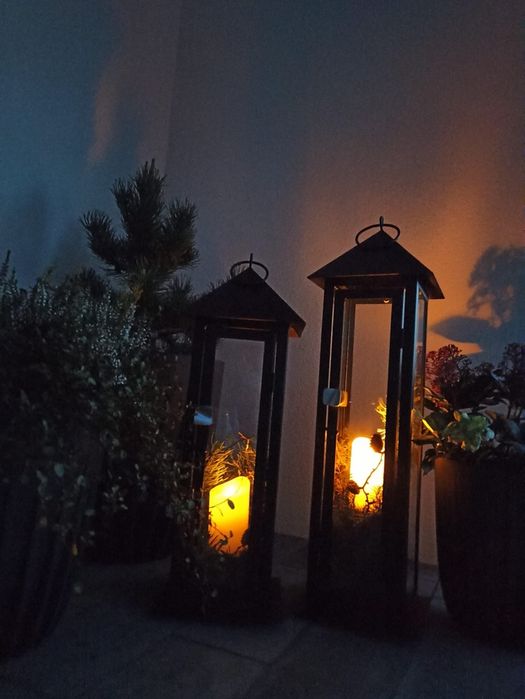 Lampion metalowy / latarnia / świecznik