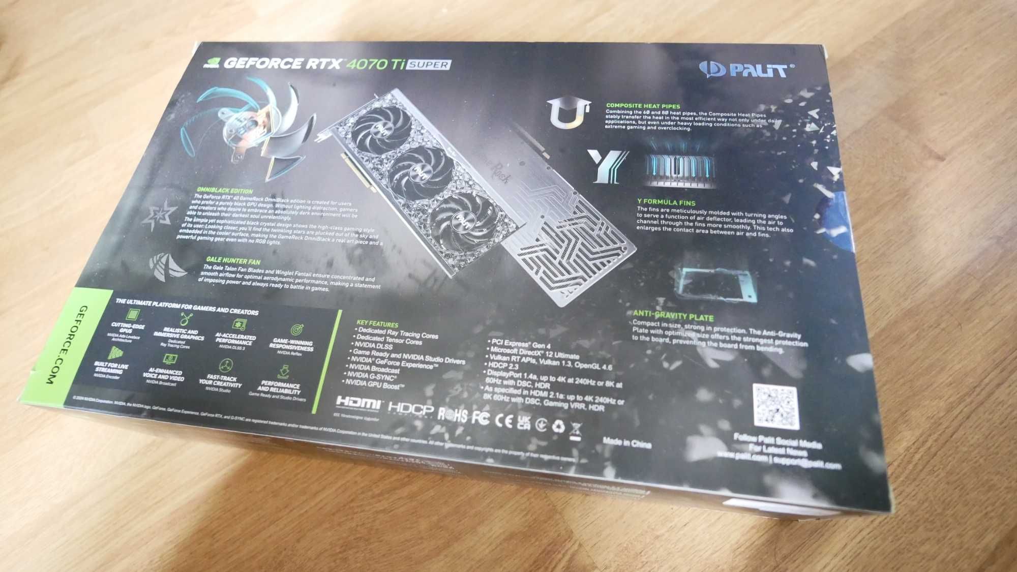 GeForce RTX 4070 Ti SUPER Palit GameRock OmniBlack 16GB GDDR6X