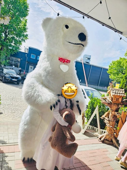 Bialy Miś i Panda wynajem  na urodziny komunie chrzciny zabawy festyn