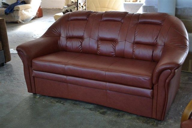 Sofa kanapa HADDON prawdziwa naturalna skóra funkcja spania producent