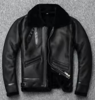 Куртка пилот кожаная на овчине
