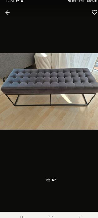 Elegancka laweczka welurowa