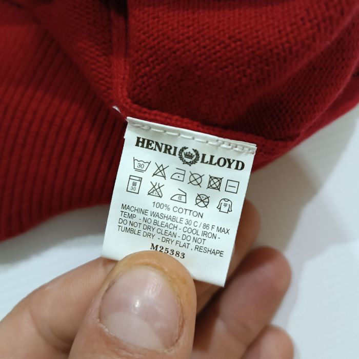 Henri Lloyd sweter w serek roz,50/L bawełna elegancki wyjściowy sweter