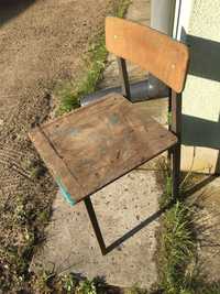Krzesło szkolne oryginalne drewniane