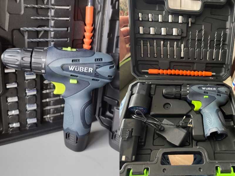 Wiertarko Wkrętarka 18V Akumulatorowa Zestaw 2xAku Bity Wiertła