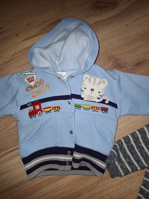 Sweterek i bluza 74 chłopięce