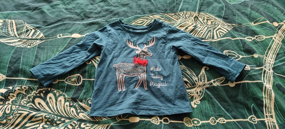 Bluzka z długim rękawem 104 świąteczna