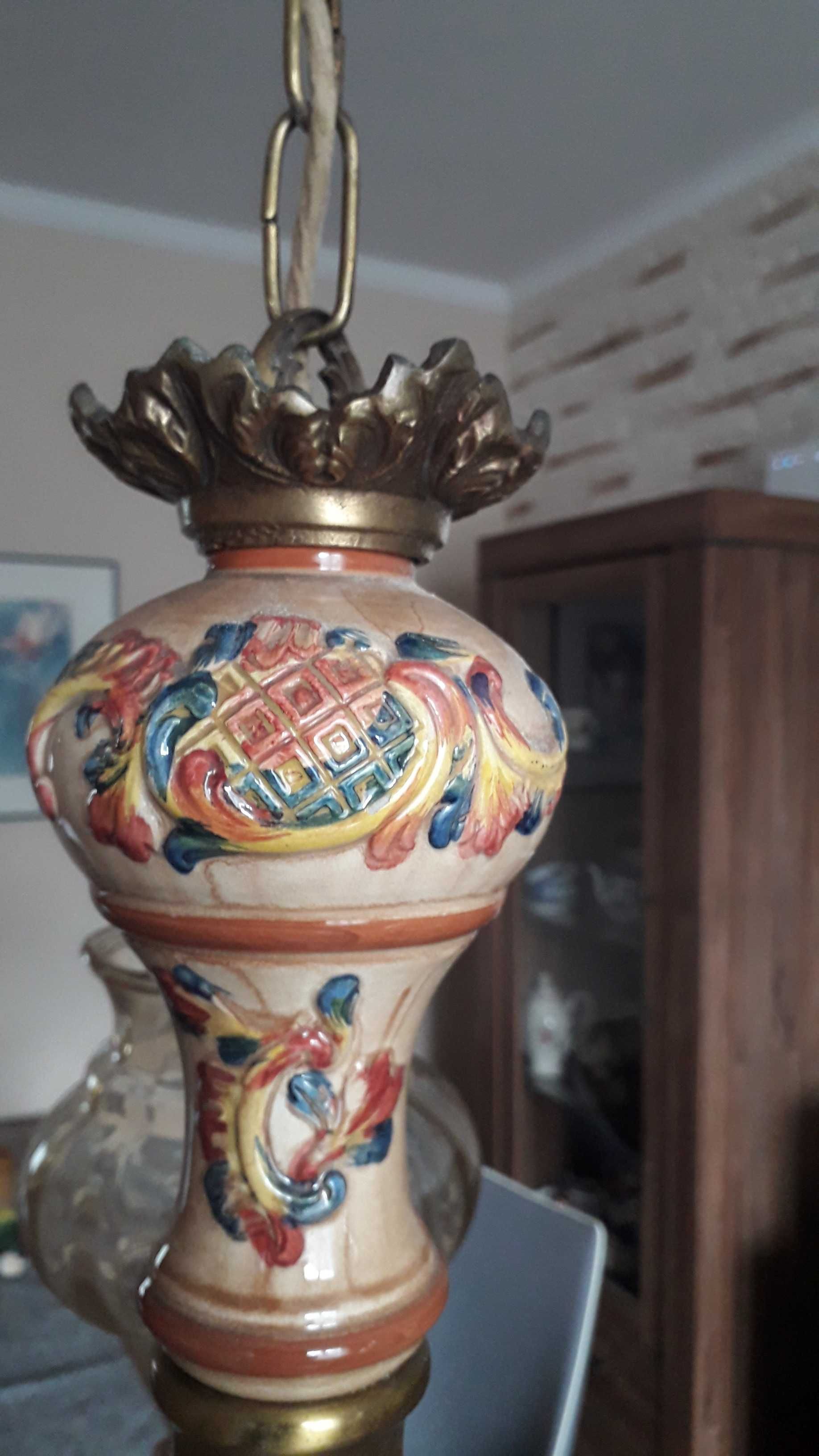 Żyrandol porcelanowy stara