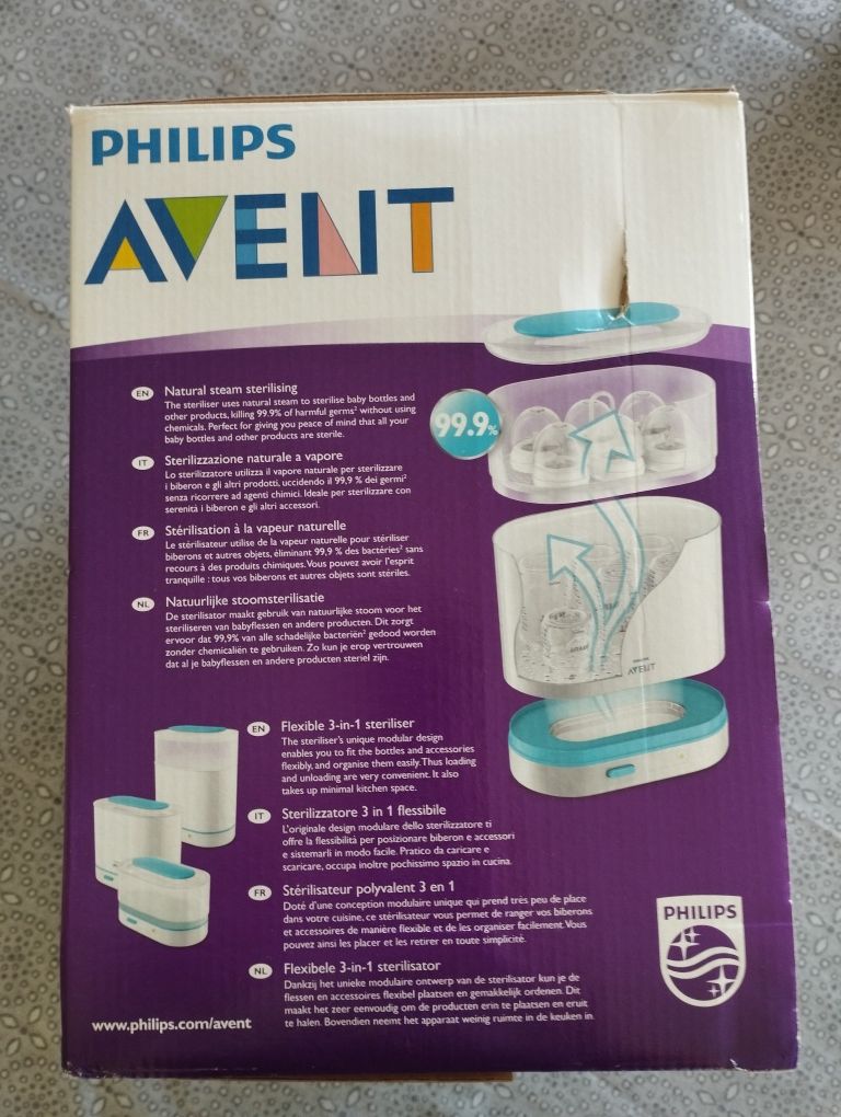 Esterilizador Philips Avent 3 em 1 - caixa original como novo