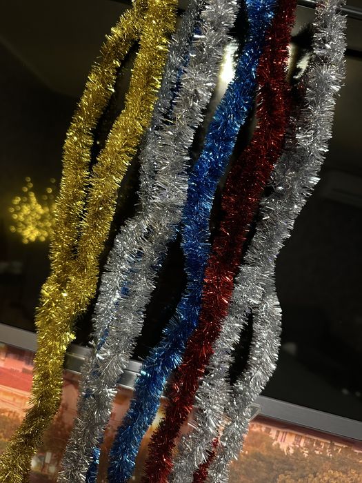 Новогодний дождик мишура разные