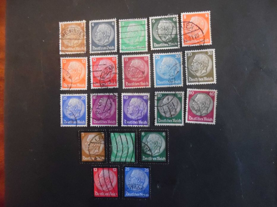 Selos Alemanha Nazi 1933/1945- Marechal Edimburgo c/ selos negros