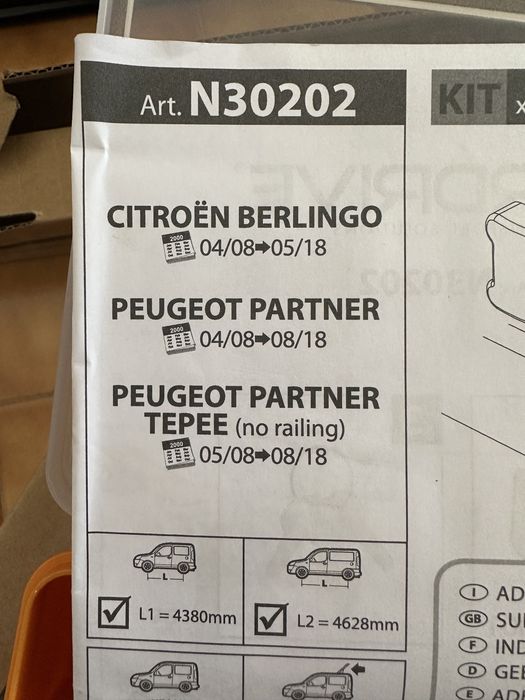 Barras de Tejadilho + Kit Pés