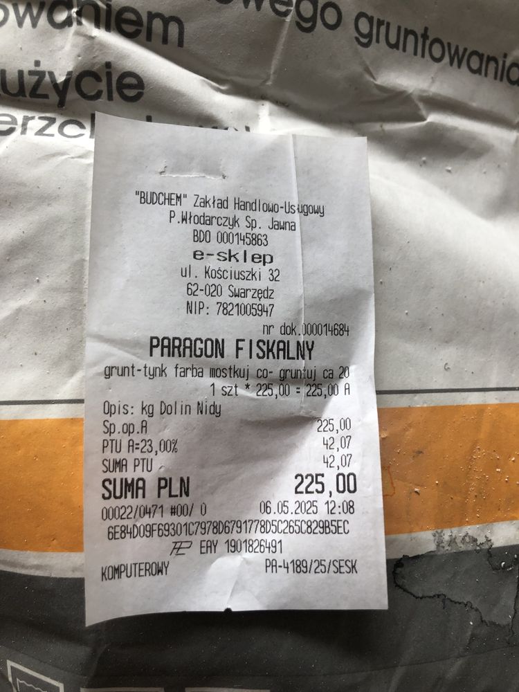 DOLINA NIDY Farba grubtująco mostkująca  GRUNT-TYNK 20KG