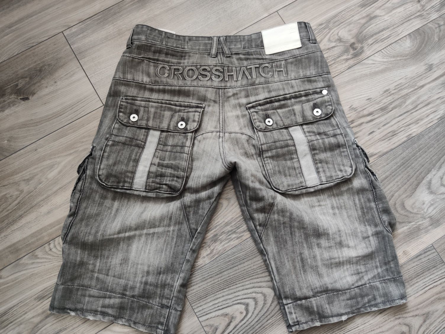 Crosshatch spodenki bojówki szorty cargo jeans lato summer