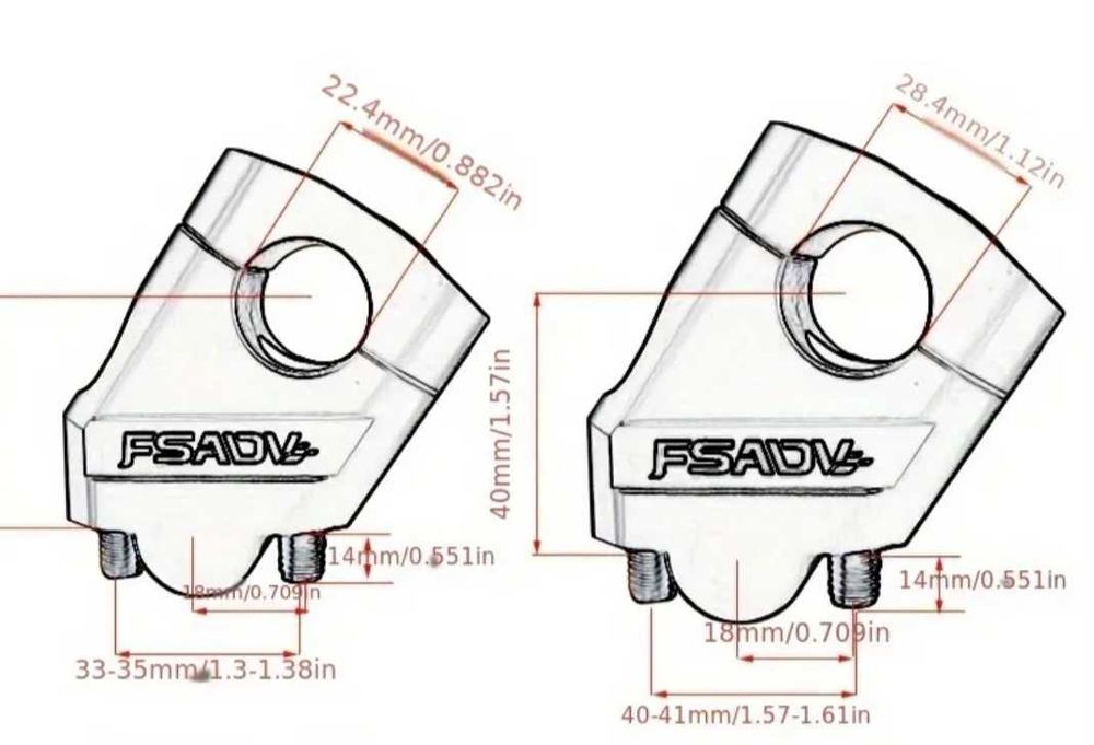 Extensores elevadores de guiador para moto FSADV