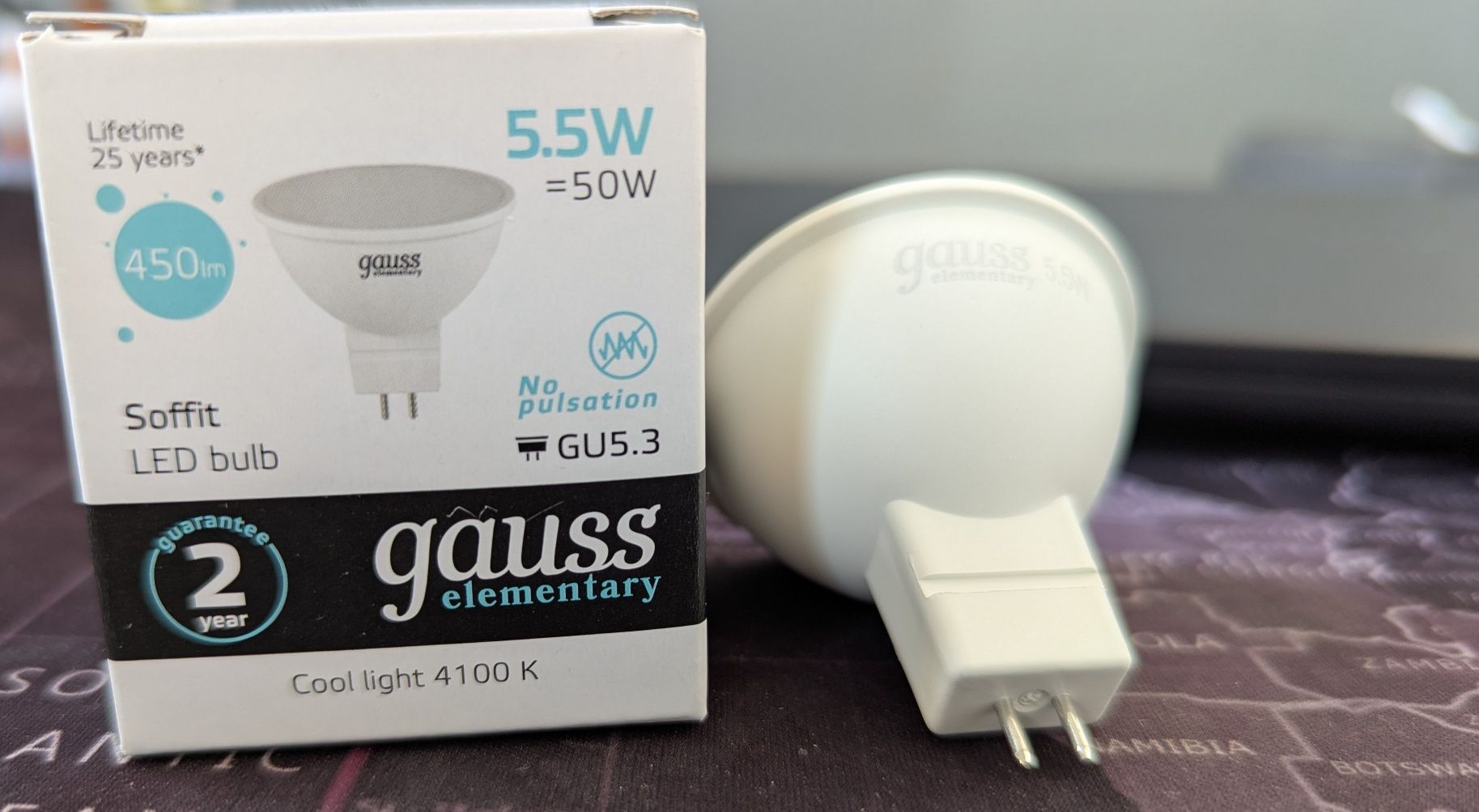 Лампа Gauss LED Elementary MR16 GU5.3 5.5 W 450lm 4100К