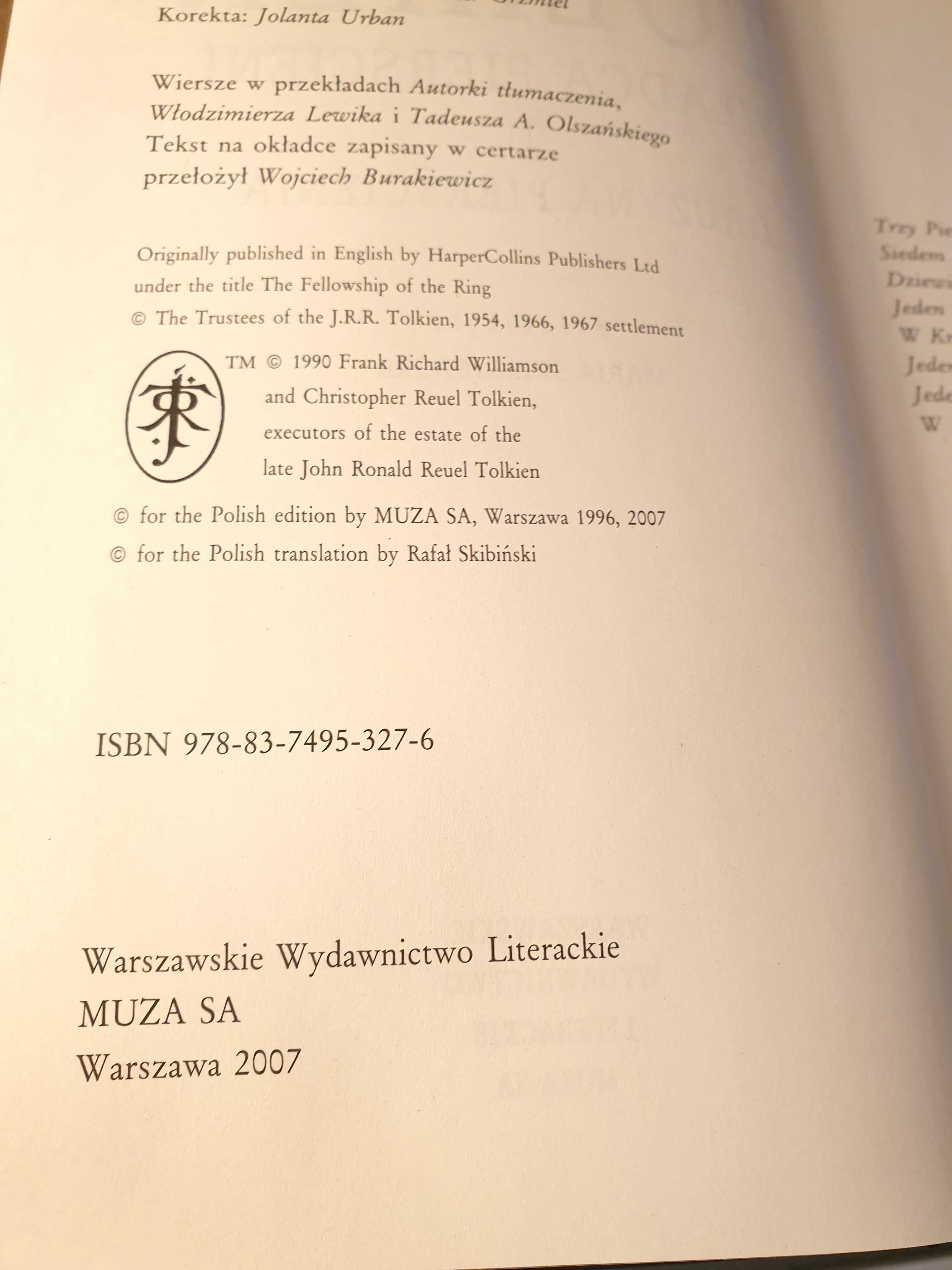 Władca Pierścieni tom 1/2/3  J.R.R. Tolkien