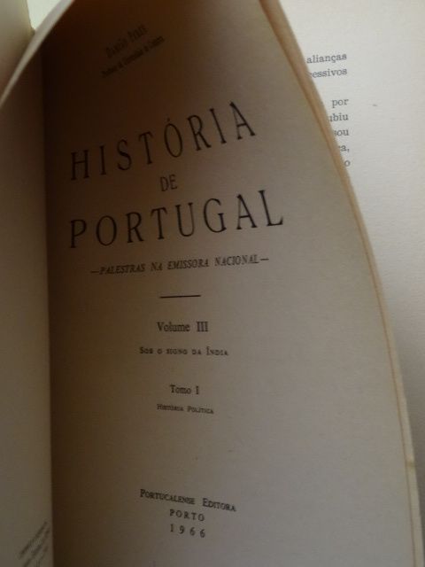 História de Portugal de Damião Peres - 3 volumes