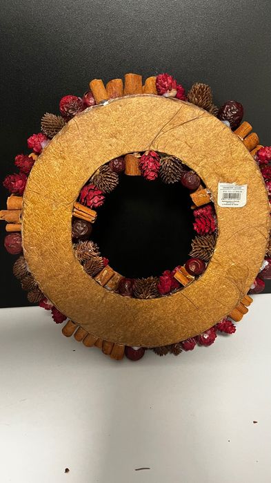 home&you wieniec cranberry stroik boho wianek świąteczny rustykalny