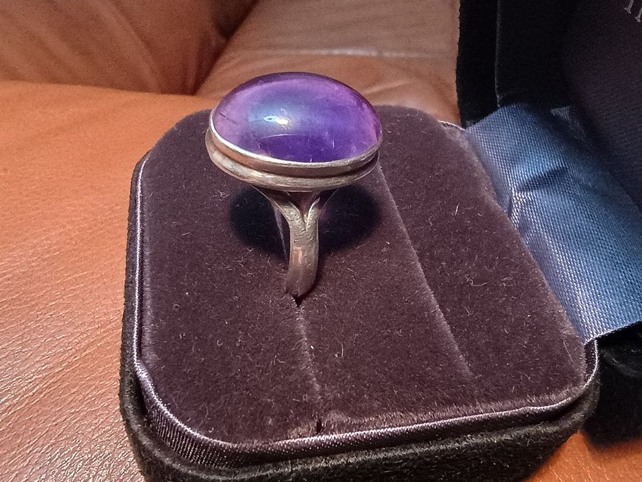 Кольцо серебряное с аметистом