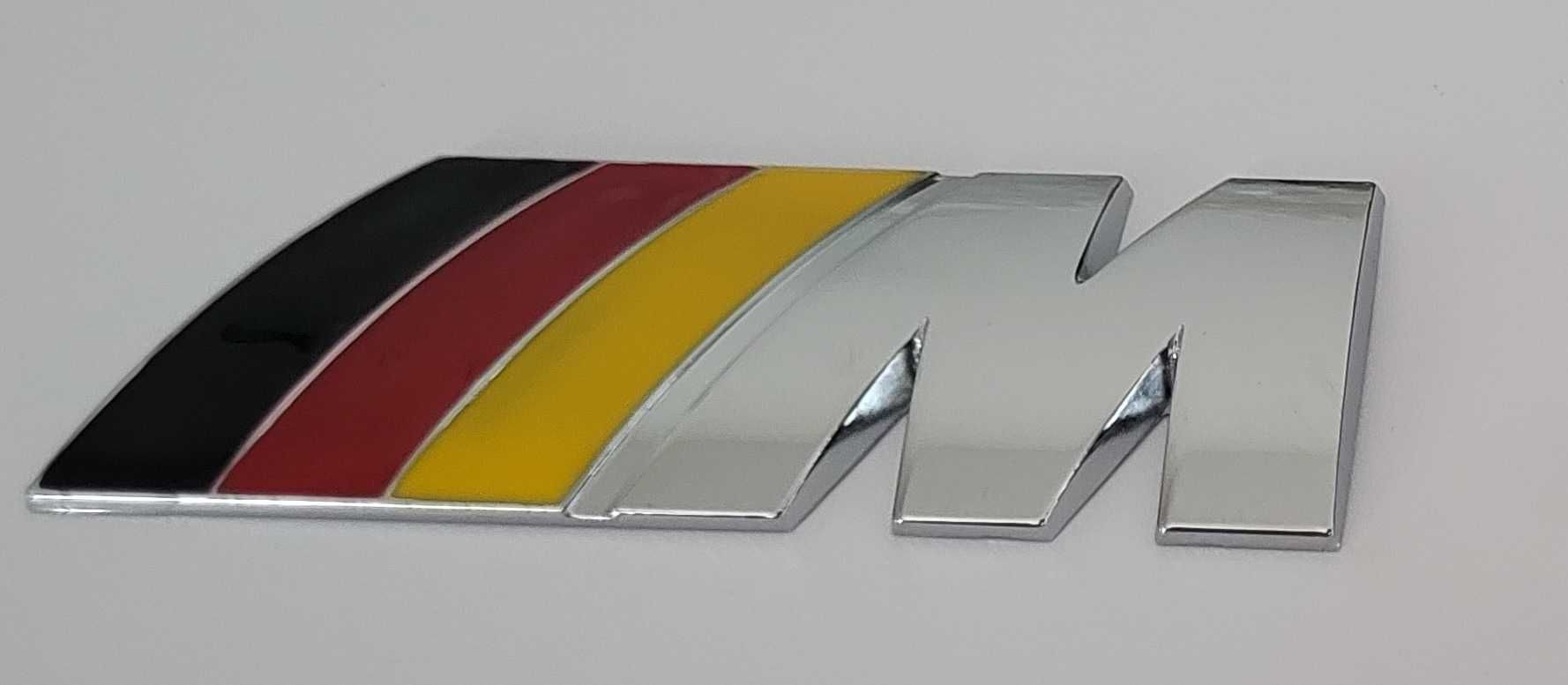 Nowy przyklejany znaczek Mpower m power M3 metal emblemat logo żółty