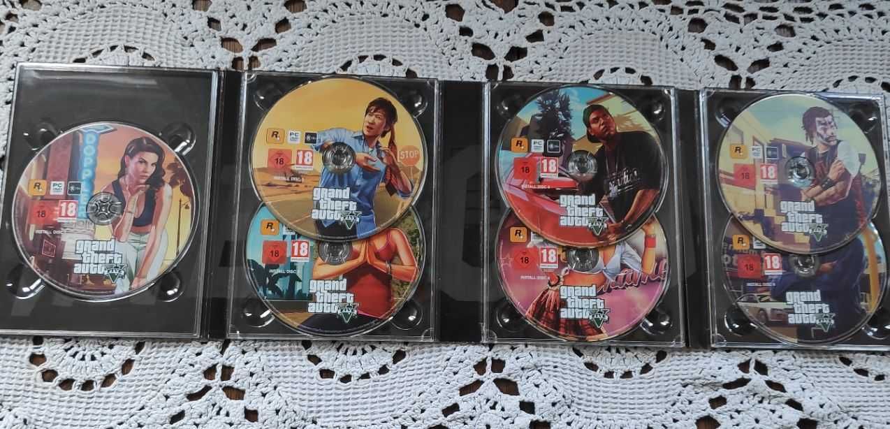 GTA 5 Pudełkowa Grand Theft Auto 5 7 DVD na PC z kodem