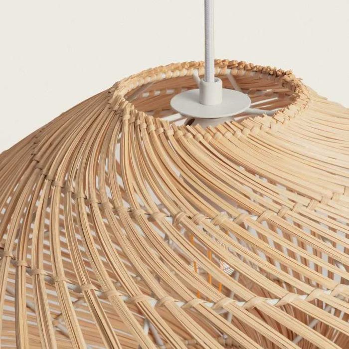 Candeeiro Suspenso Ledkia Rattan Towamba Natural – Novo