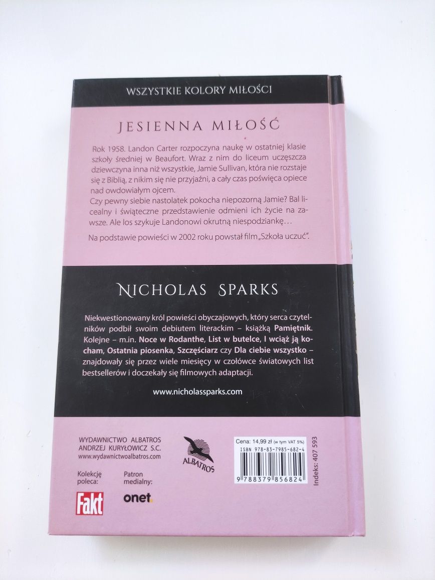 Książka "Jesienna miłość" Nicholas Sparks