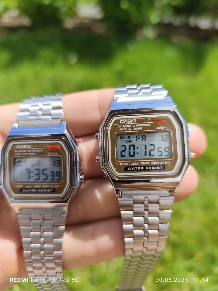 Zestaw 3 zegarków casio pomarańczowych