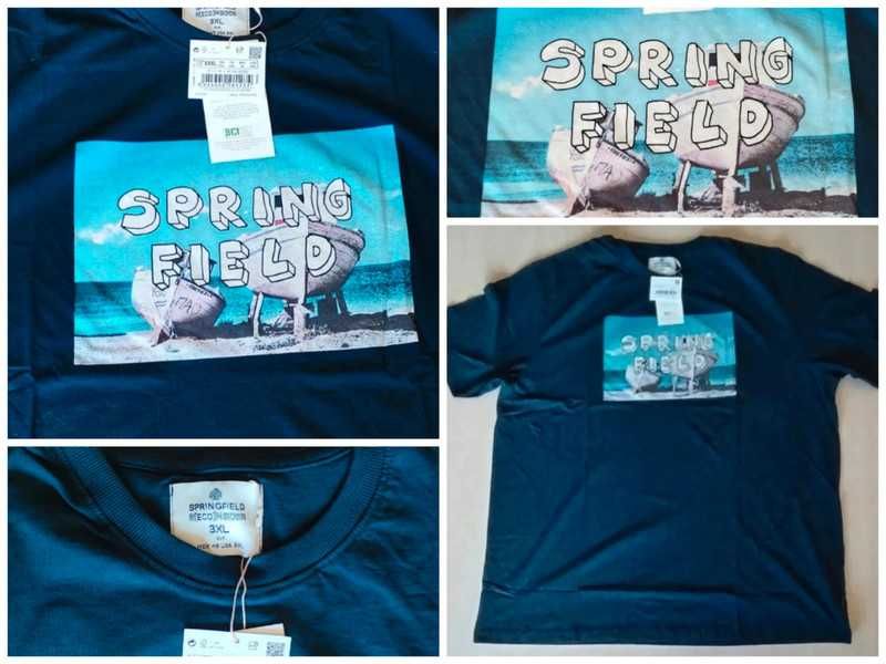 T-shirt Springfield com estampa barco tamanho XXXL