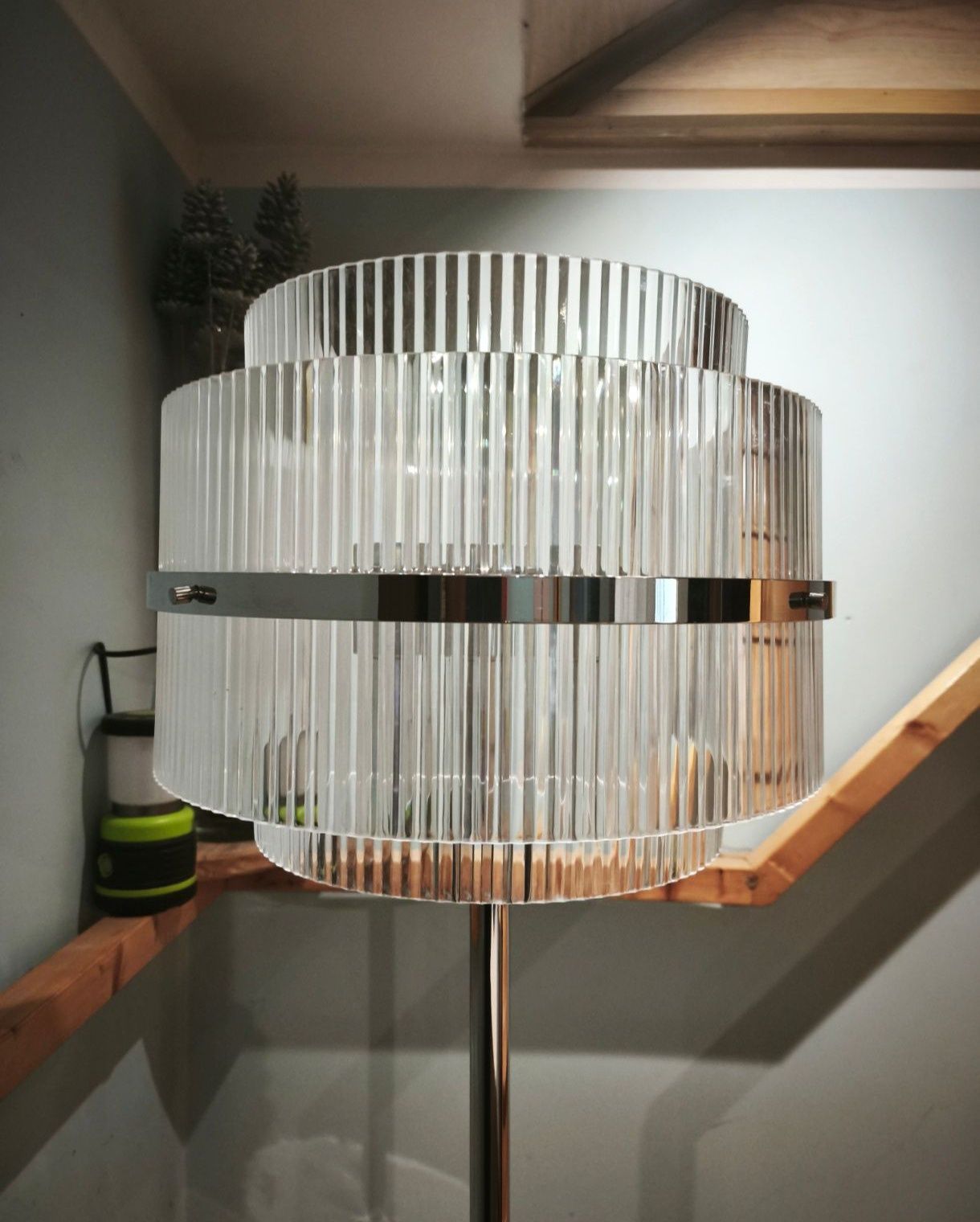 Lampa kpl 2 lamp biurowa i stojąca akryl metal