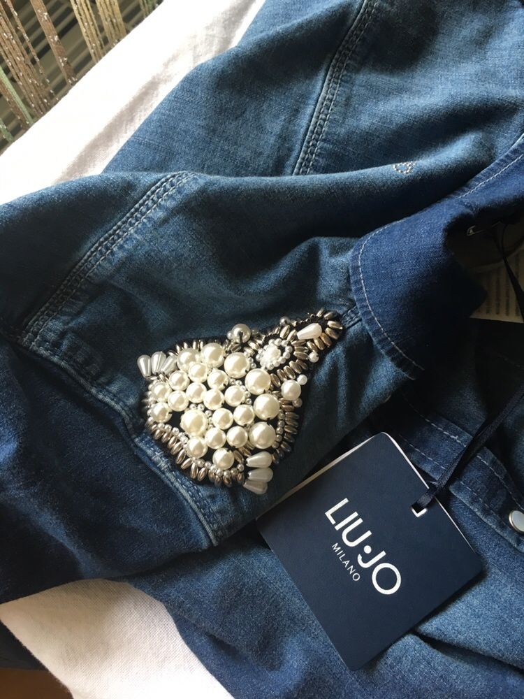 Блуза блузка сорочка Італія фірмова Lui Jo нова оригинал джинсова S-ка