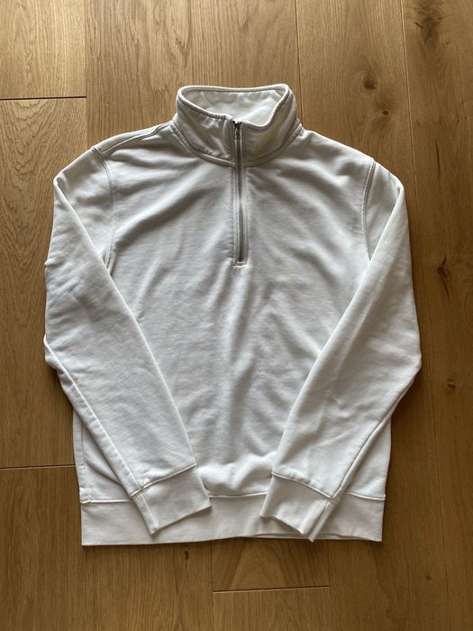 Bluza half zip kremowa