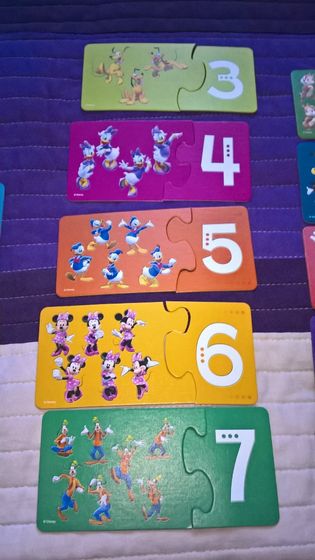 Disney Mickey Mouse układanka dydaktyczna nauka cyfr 3+