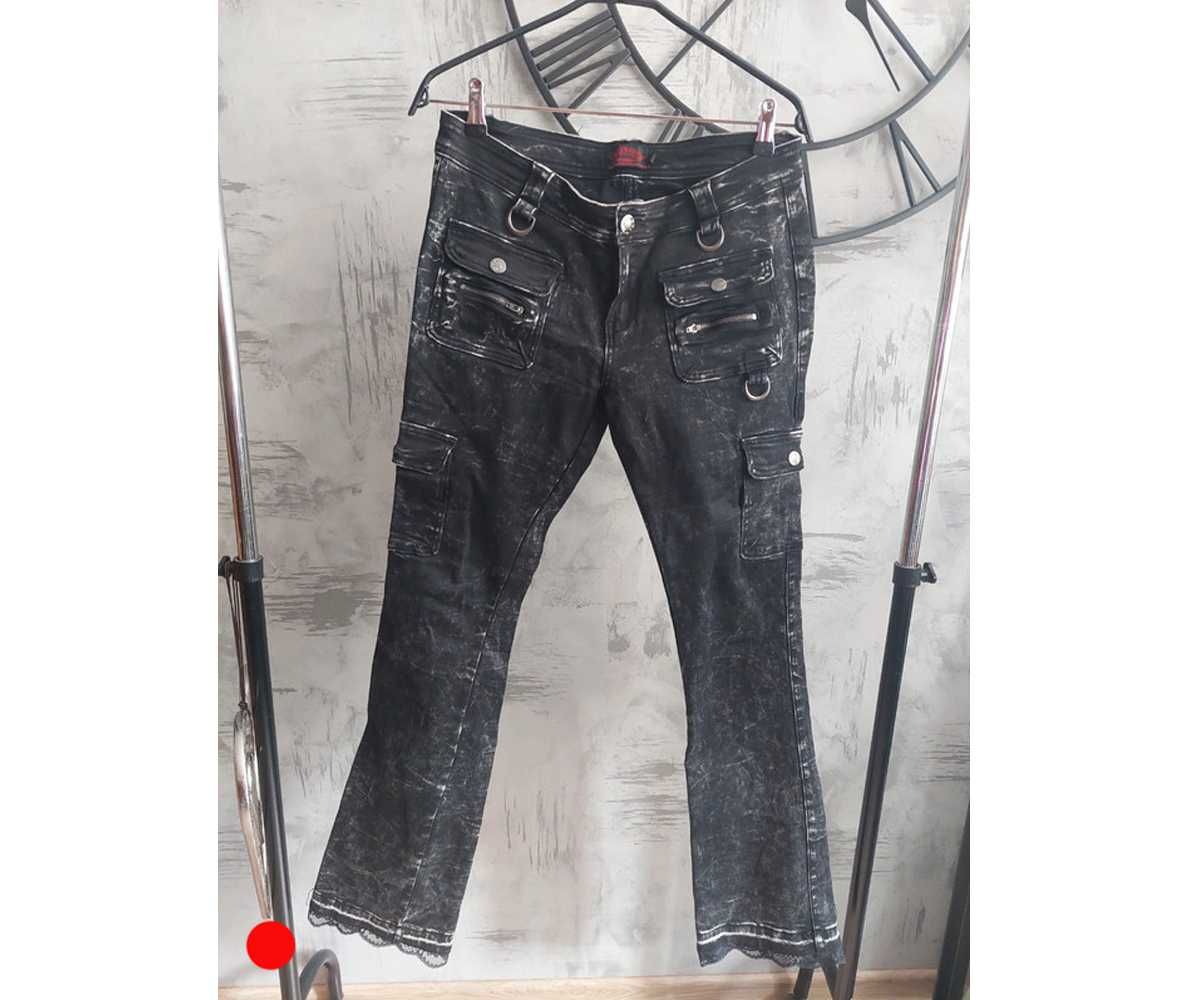 Lucyfire super spodnie Punk ,Gothic roz L
