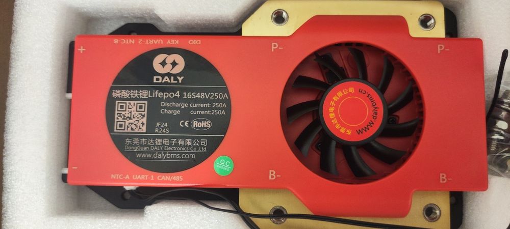 BMS плата DaLy Lifepo4 48V 16S 250A + Bluetooth