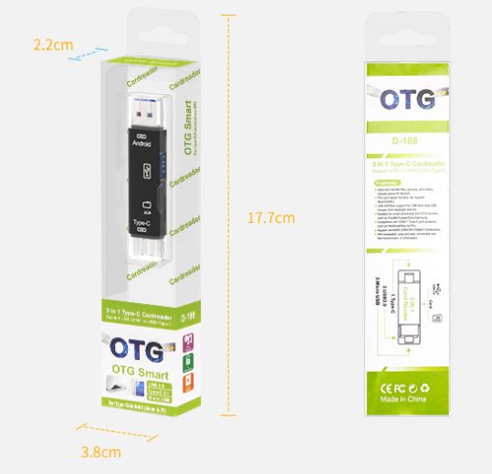 Кардридер USB 2.0 OTG/Type-C/MicroSD/MicroUSB/карт ридер/card reader
