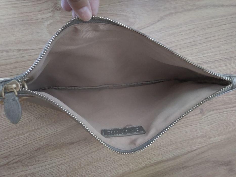 Клатч срібно золотистий