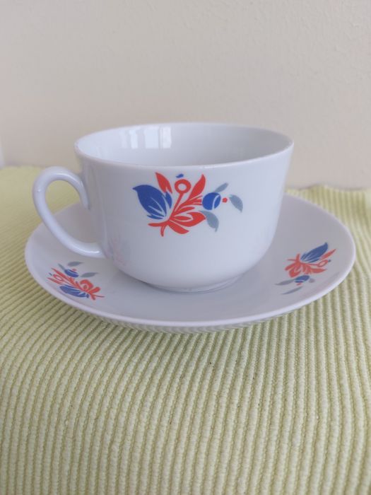 Чашка чайна пара сервіз сервиз Дружківка Дружковка фарфор СССР