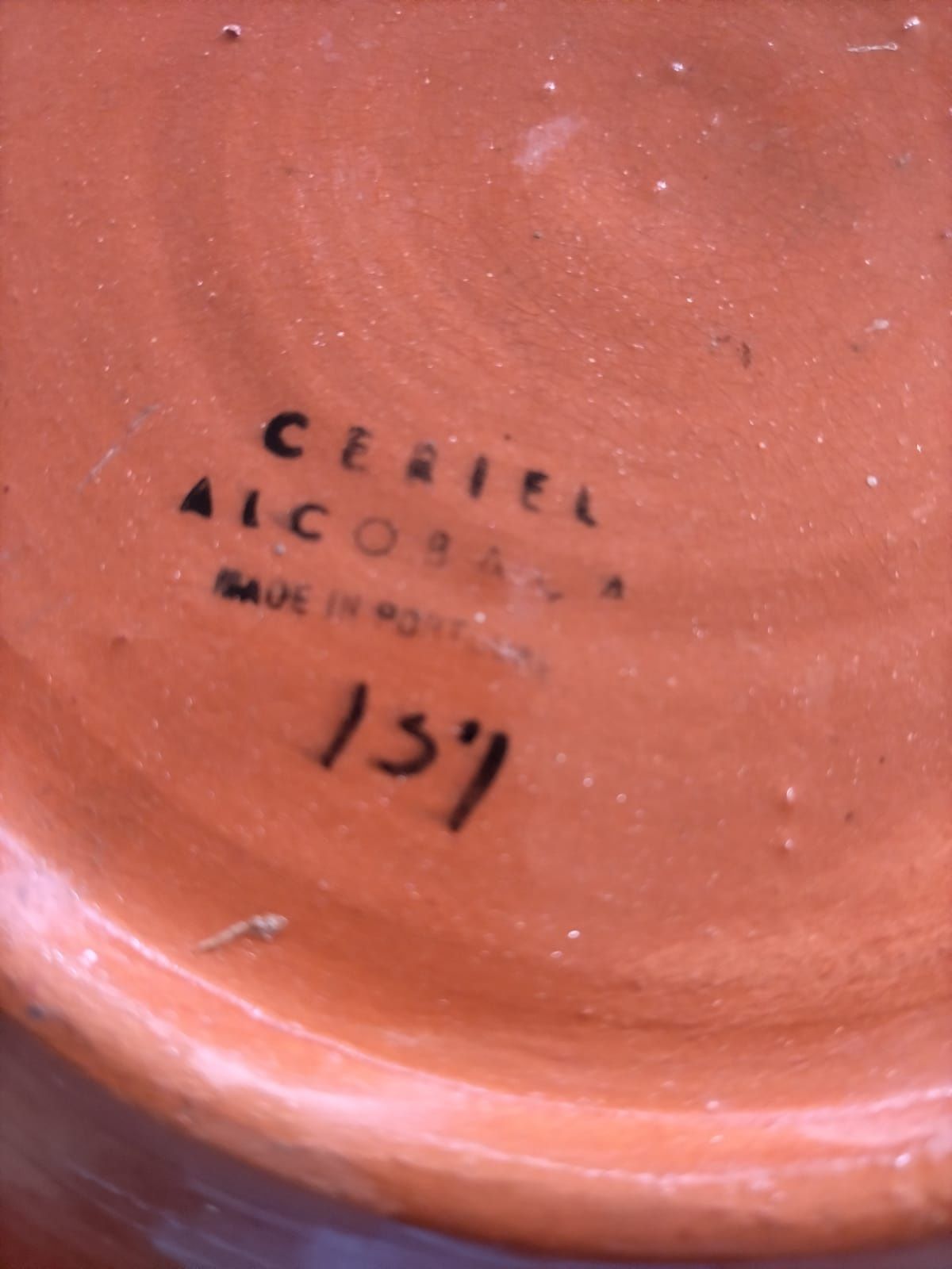 Prato em barro da Fábrica Ceriel Alcobaça