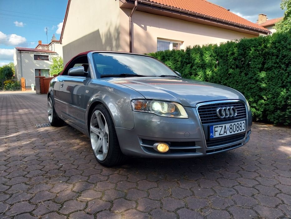 Audi A4 Cabrio 3.0 TDI Quattro/ Czerwony dach Skòry/ 19"/zamiana